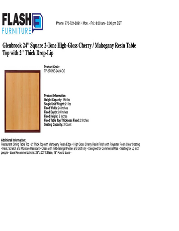 Spec Sheet