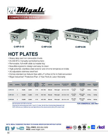 Spec Sheet