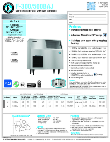 Spec Sheet