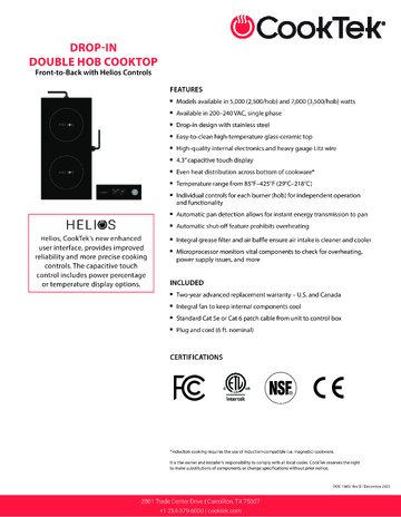 Spec Sheet