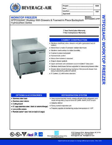 Spec Sheet
