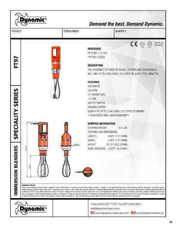 Spec Sheet