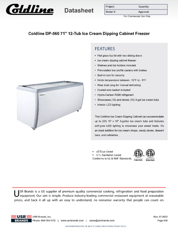 Spec Sheet