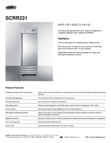 Spec Sheet