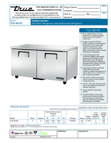 Spec Sheet