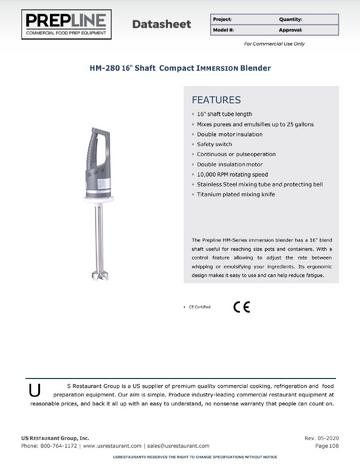 Spec Sheet