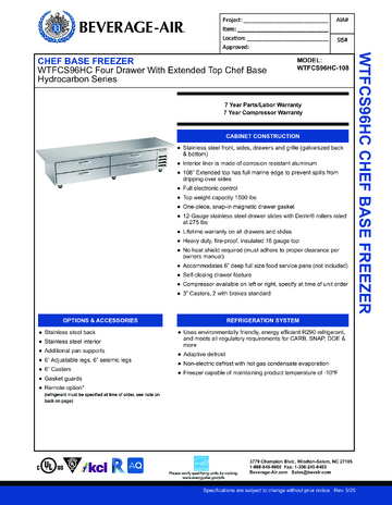 Spec Sheet