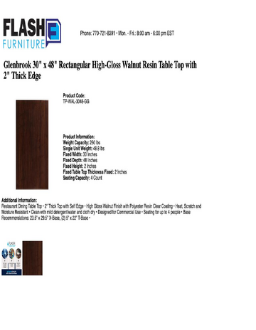 Spec Sheet