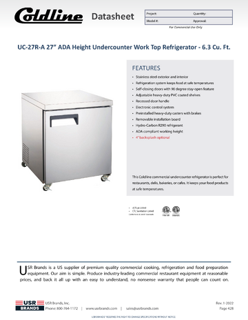 Spec Sheet