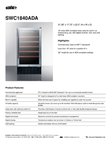 Spec Sheet
