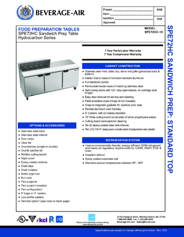 Spec Sheet