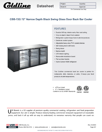 Spec Sheet