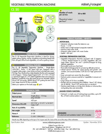 Spec Sheet