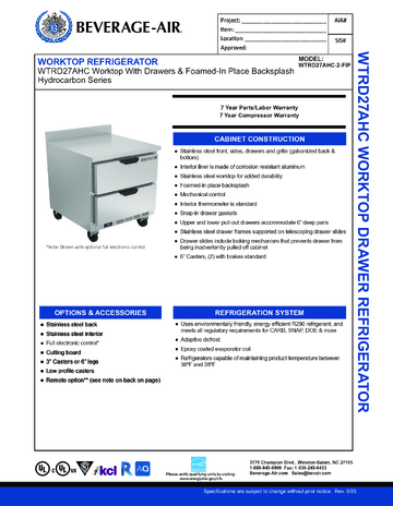 Spec Sheet