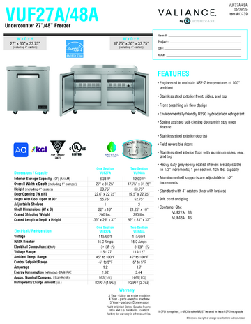 Spec Sheet