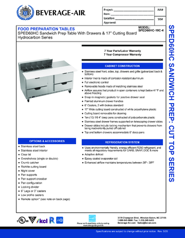 Spec Sheet