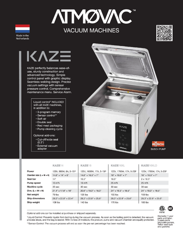 Spec Sheet