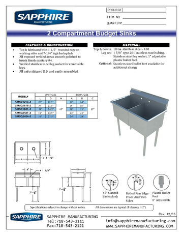 Spec Sheet