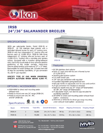 Spec Sheet
