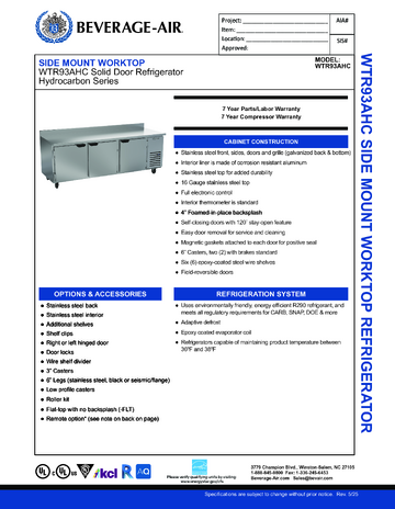 Spec Sheet