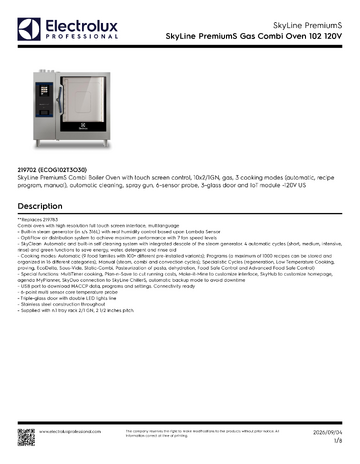 Spec Sheet