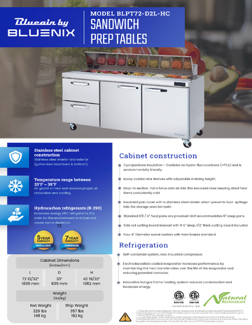 Spec Sheet