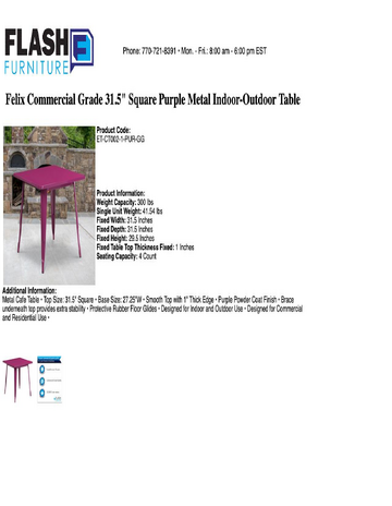 Spec Sheet