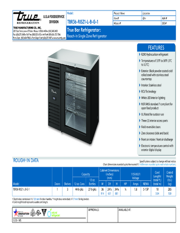 Spec Sheet