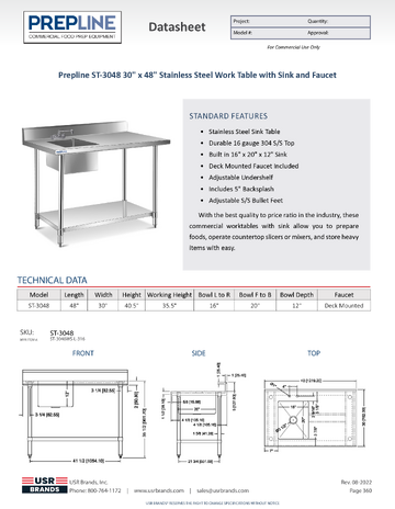 Spec Sheet