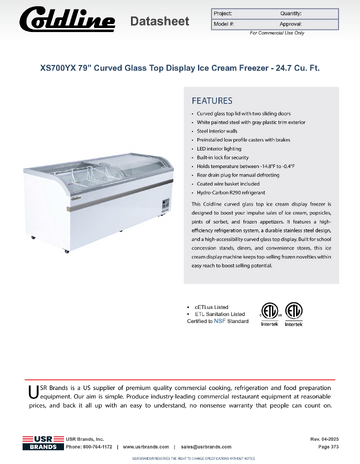 Spec Sheet
