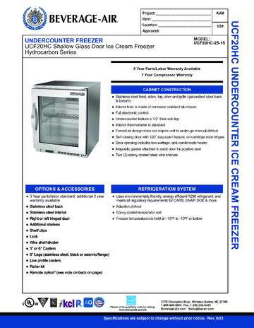 Spec Sheet