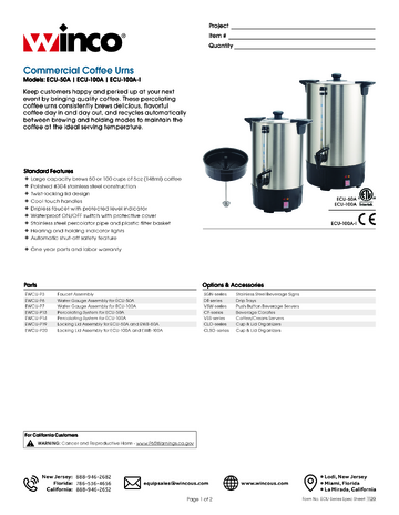 Spec Sheet
