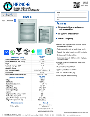 Spec Sheet