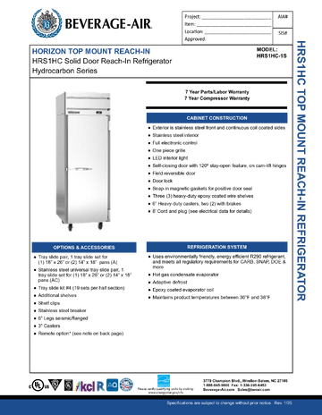 Spec Sheet