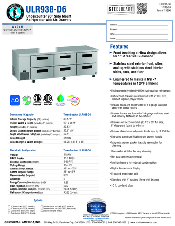 Spec Sheet