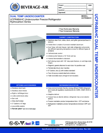 Spec Sheet