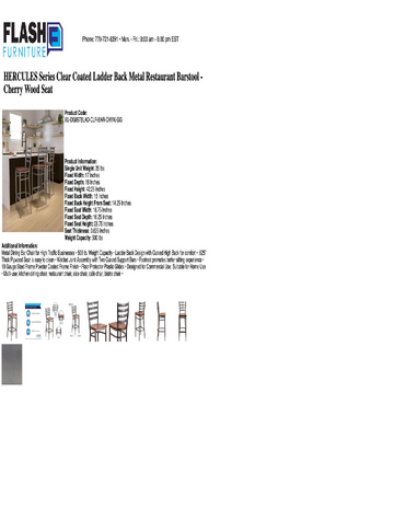 Spec Sheet