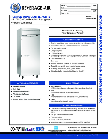 Spec Sheet