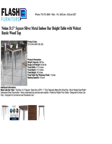 Spec Sheet