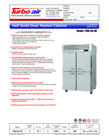 Spec Sheet