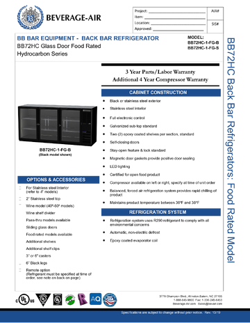 Spec Sheet