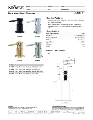 Spec Sheet