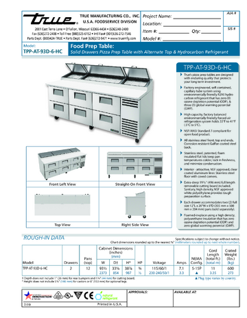 Spec Sheet