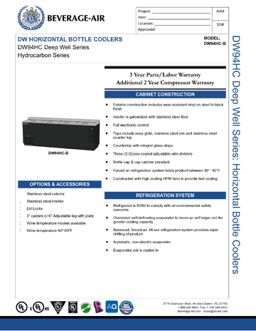 Spec Sheet