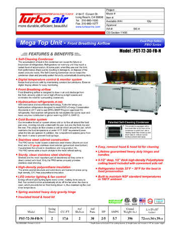 Spec Sheet