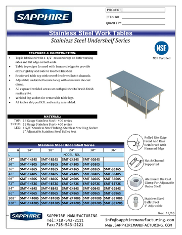 Spec Sheet
