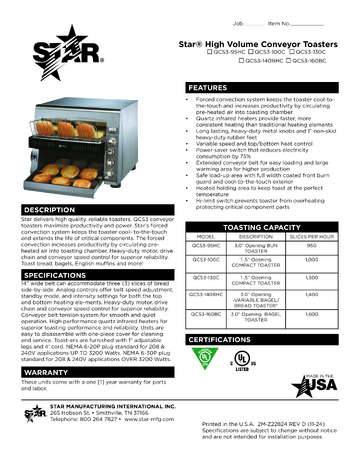 Spec Sheet
