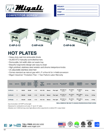 Spec Sheet