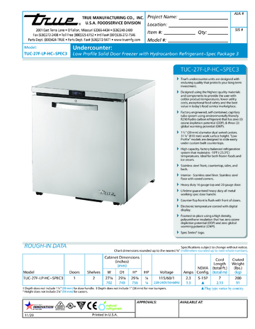 Spec Sheet