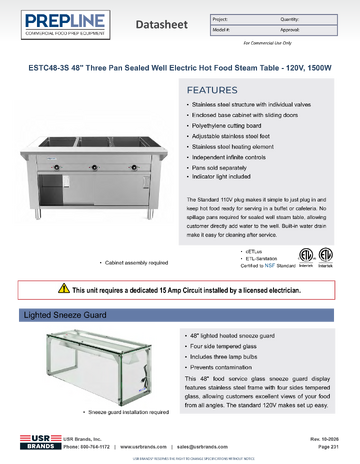 Spec Sheet